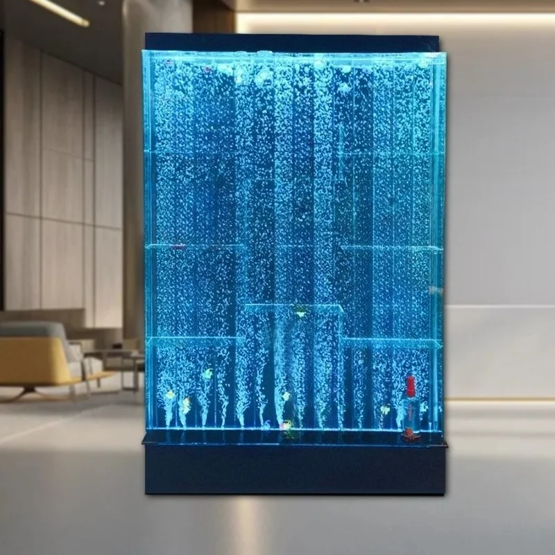 Custom Restaurant Home Furniture Acrylic Diode Color Changing Blister Wall Design with Display Bar Shelf
