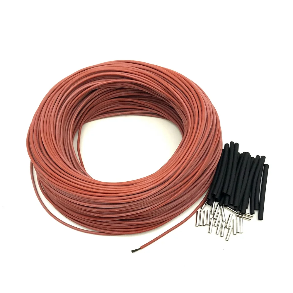 6K 1K 2K 3K High Quality Thicker Silicone Rubber Carbon Fiber Heating Cable Heating Wire DIY Heating Products