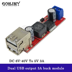 Dual USB output 9V/12V/24V/36V to 5VDCDC car charging 3A voltage reduction and stabilization module