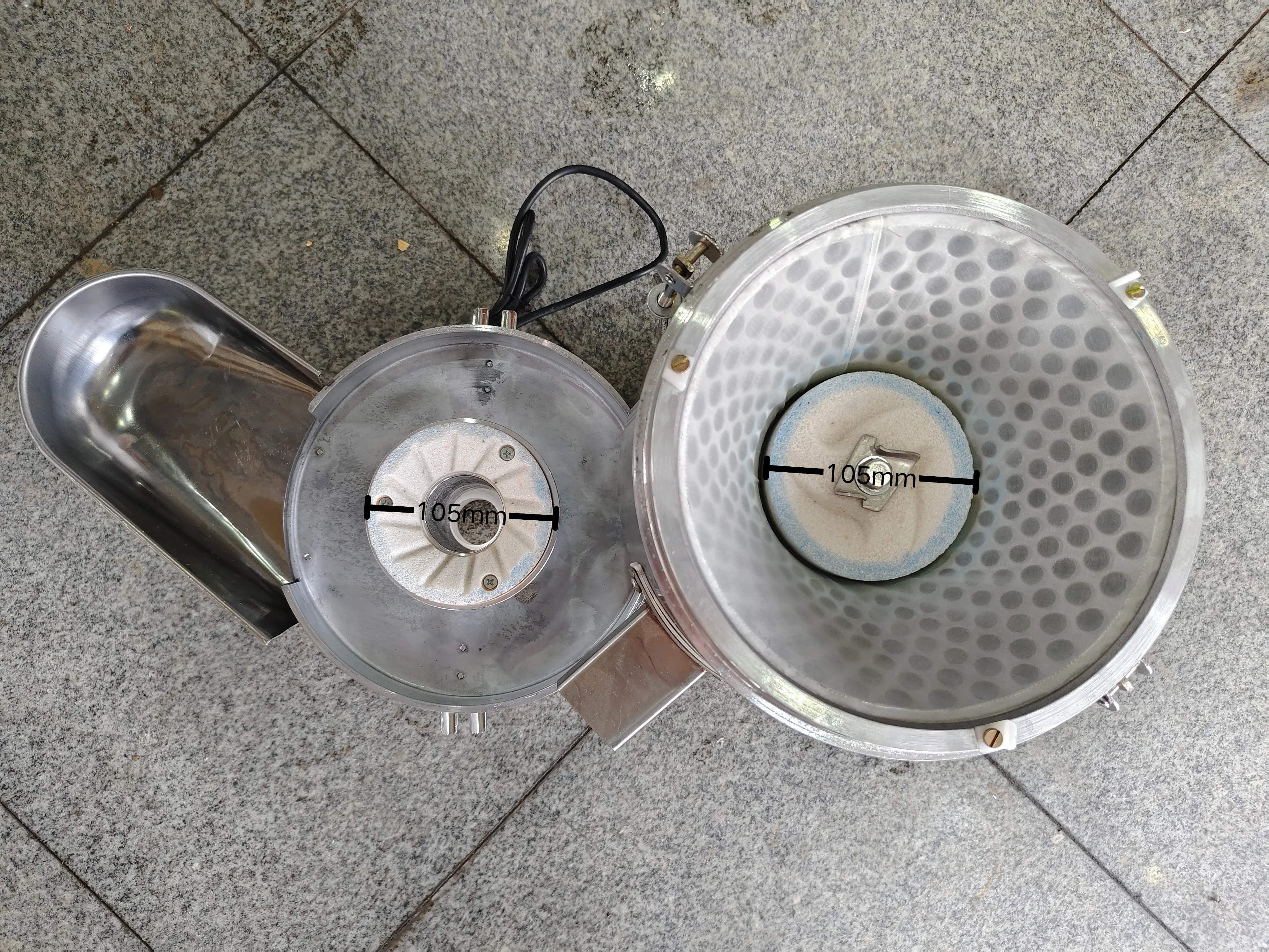 Automatic Slag Separation and Pulping Machine for Grinding Soybeans 105mm Grinding Wheel