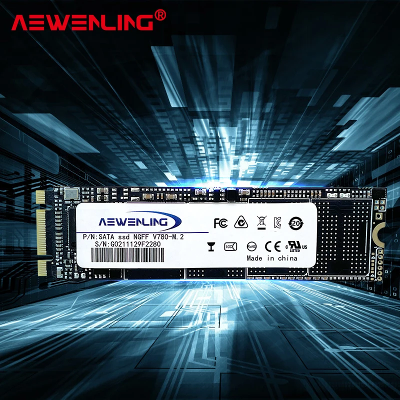 Computer Aewenling M.2 Ssd Sata 64Gb 128Gb 256Gb 512Gb 1Tb Hdd Ngff Sata3 2280Mm Disk Hdd Disco Duro Voor Desktop Laptop Nvme