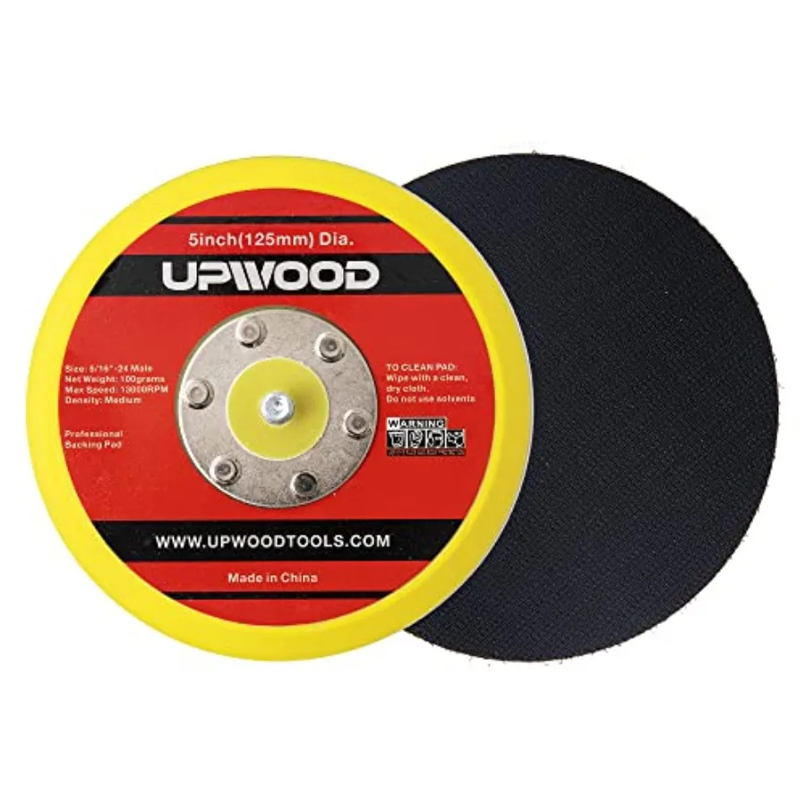 

2 pcs 5" Backing Pad for Air Ser Polisher 5/16" Arbor with 24 Thread 1 3000RPM DA Sanding Pad