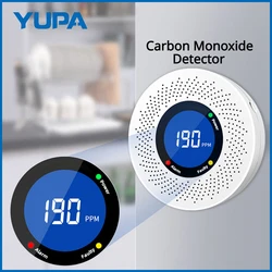 Nuovo rilevatore autonomo di monossido di carbonio Allarme CO con display Alimentato a batteria Certificato CE per uso domestico in cucina e ufficio