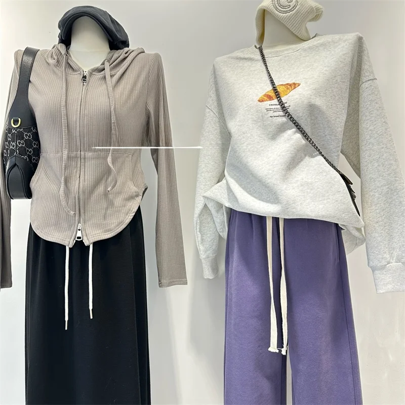 플러스 사이즈 300 푸우 펀 프론트 앤드 바 브레드 프린트 롱 스웨트셔츠 여성 루즈핏 플러스 사이즈 시스터 240 푸우 한국 스타일...