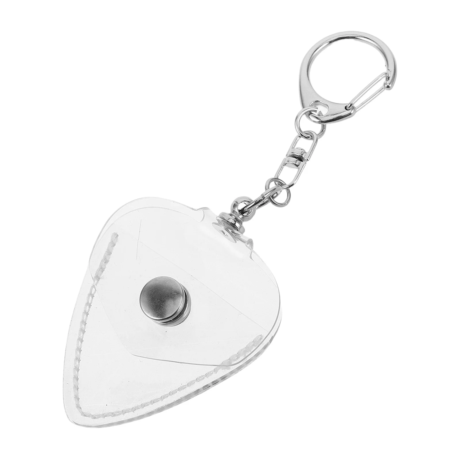 

Clear Guitar Pick Holder Case Portable Keychain Compact Plectrum Storage Box for Guitarists Outdoor Travel Use