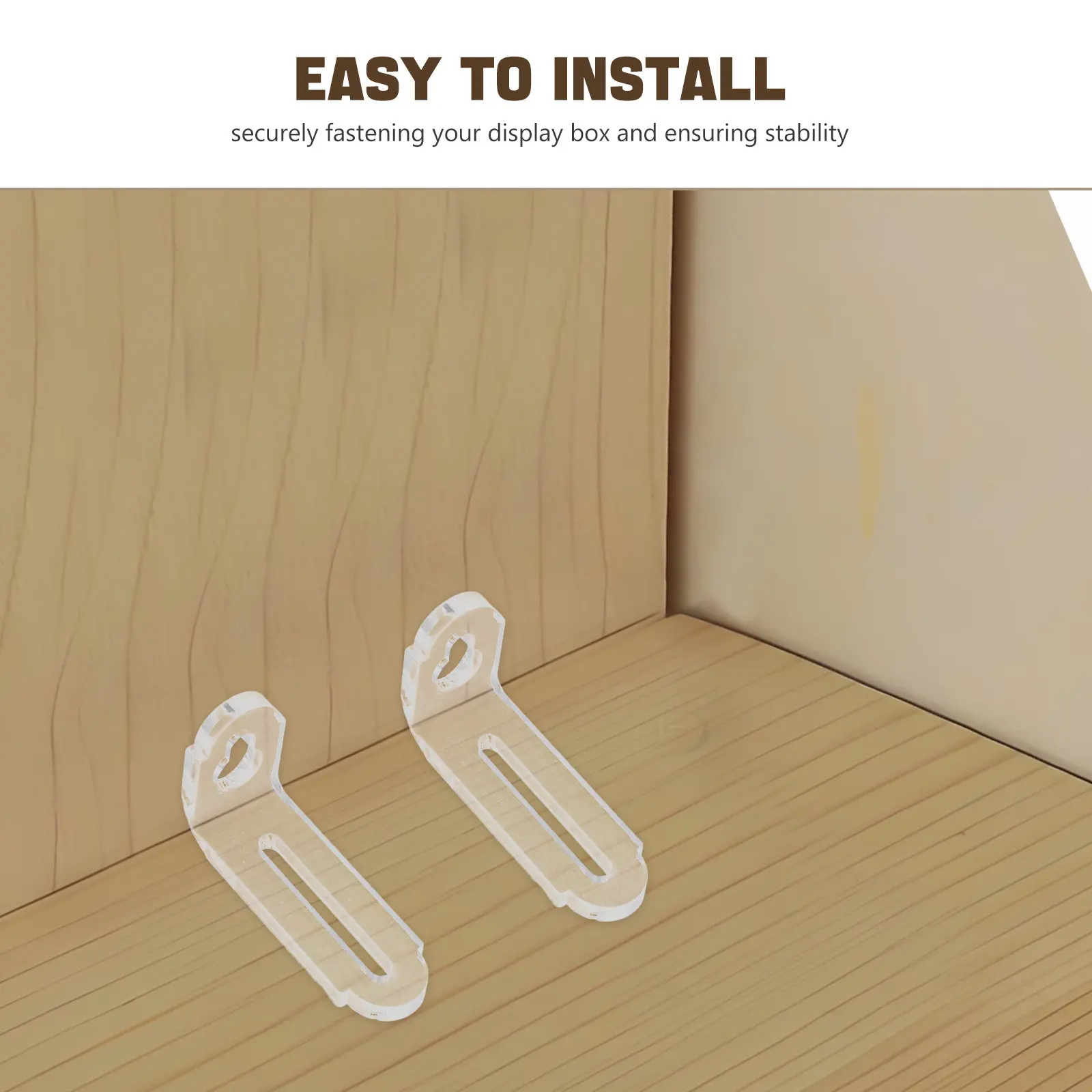 8Pcs Acrylic Transparent Corner Brackets Clear L Shape Furniture Corner Supports Drawer Shelf Reinforcement Heavy Duty Hardware