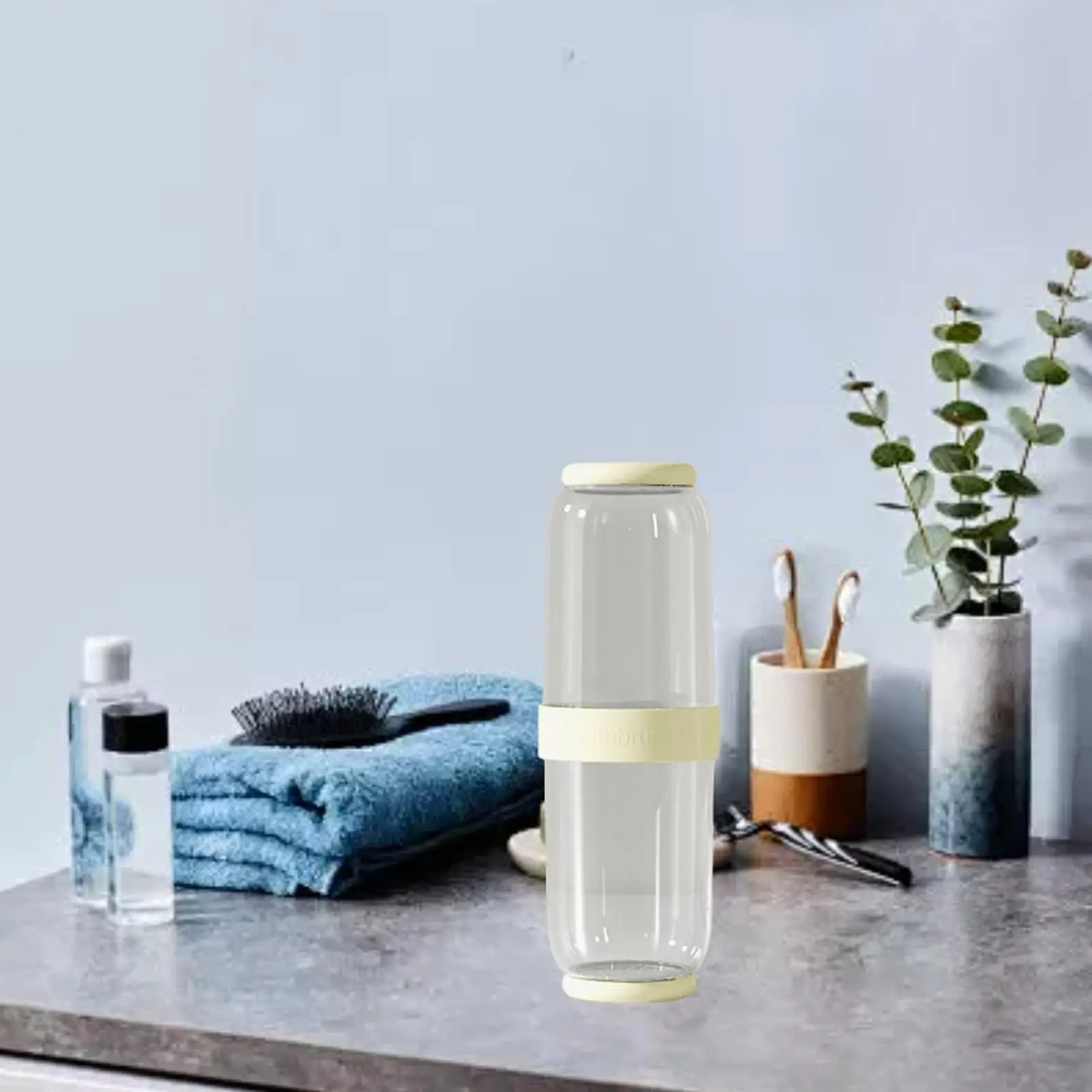 Portable Toothbrush Holder Travel Case with Cup for Toothpaste Storage Bathroom Organization