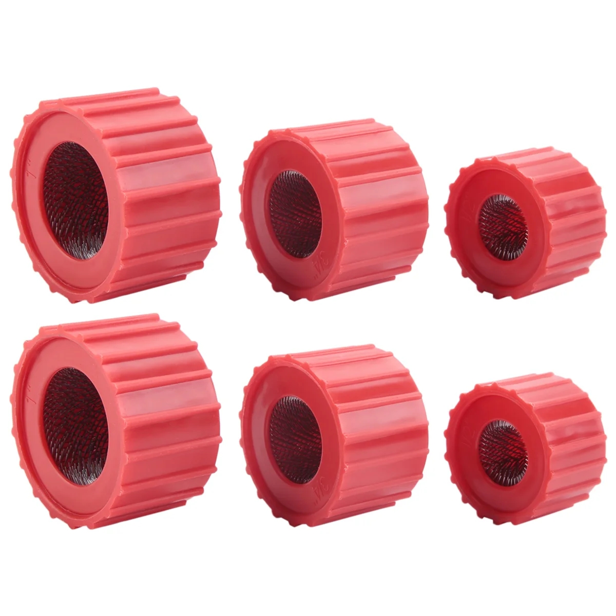 Copper Pipe Cleaner Escova, Handy Sized Plumber, Tubo Escova de Limpeza para Copper Pipe Cleaner, 3 Tamanhos, 6 Pcs