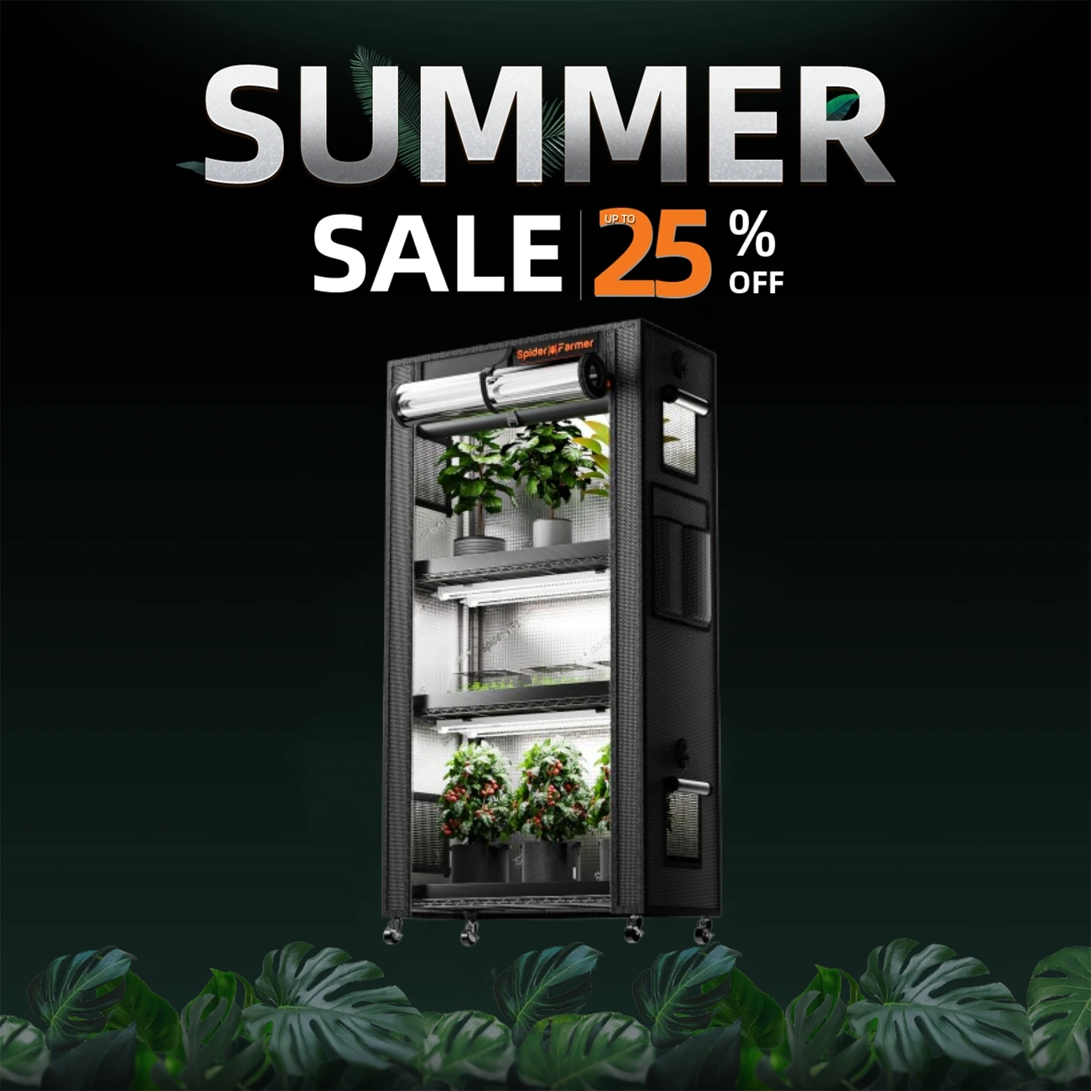 Spider Farmer 6PCS 20W LED Grow Light Bars with Plant Stand and 71x36x150cm Tent for Indoor
