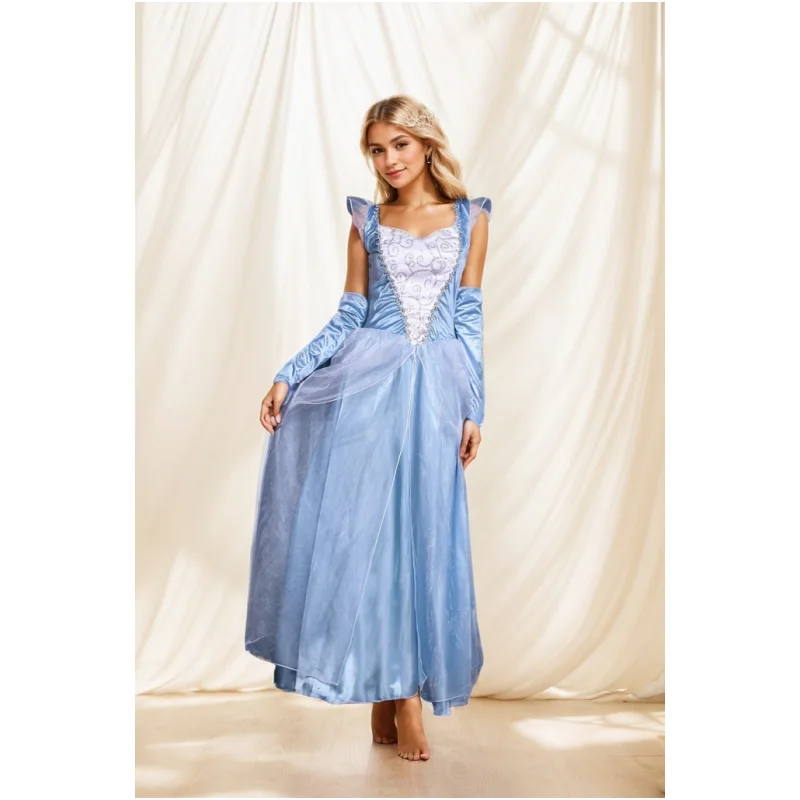

Womens Cinderella Princess Dress Princess Costume Halloween Fancy Dress Party Outfit