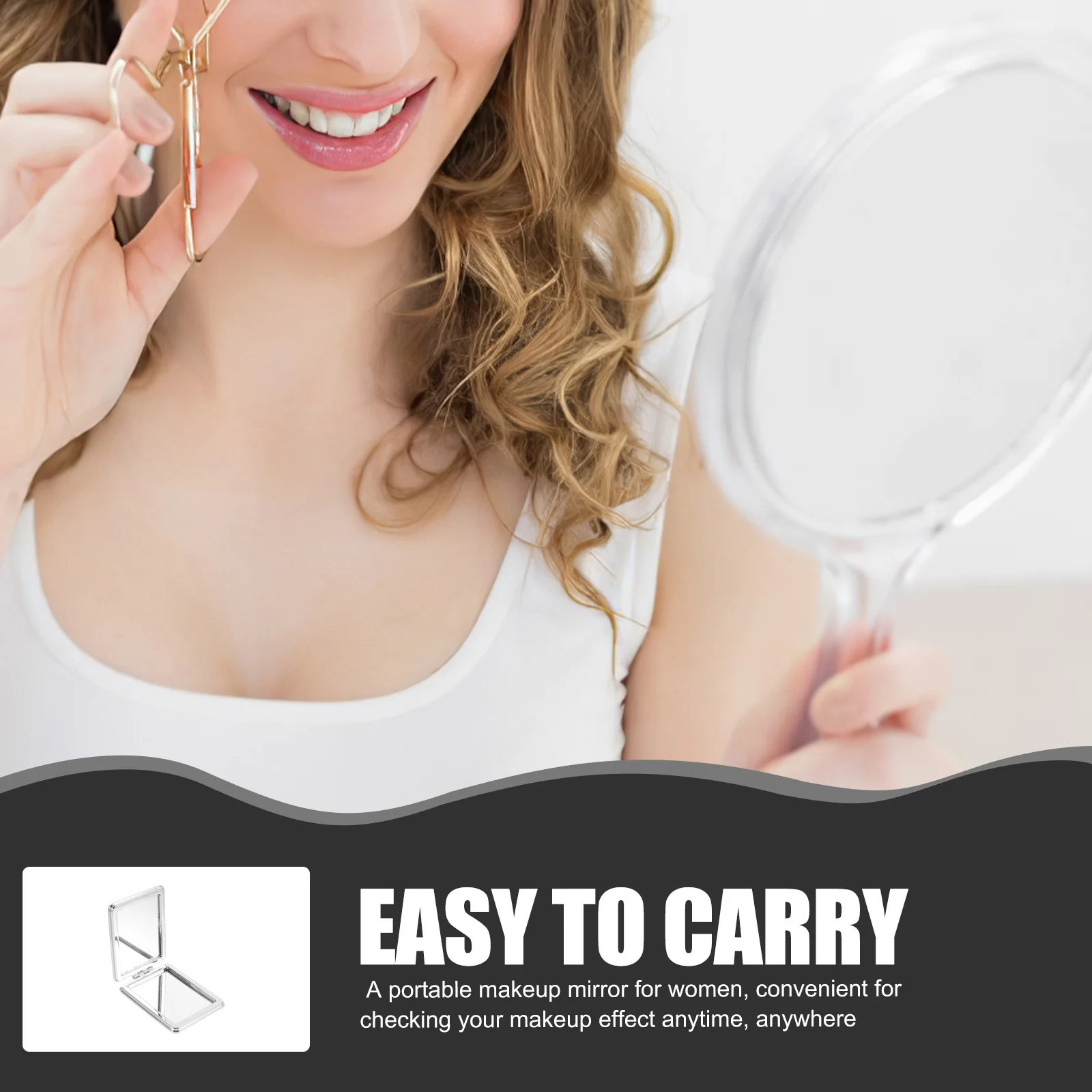 

Makeup Mirror Travel Small Pocket for Women Compact Aesthetic Purse Portable