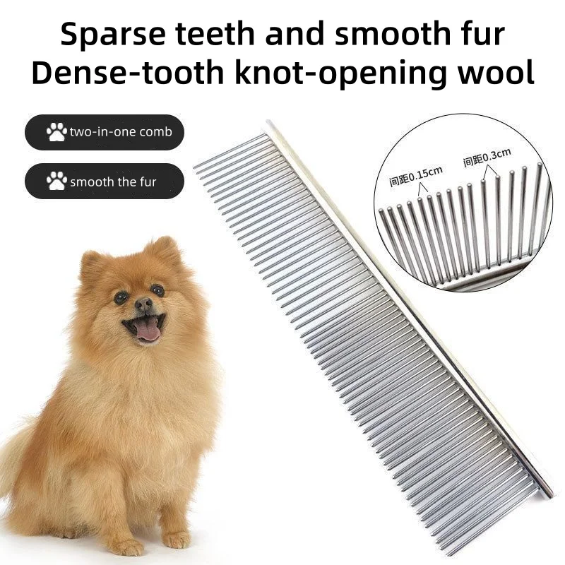 Escova de Aço Inoxidável para Cães de Pelo Longo, Remoção de Pelos 16/19cm, Escova de Tosa para Gatos e Cães Peludos, Desembaraçador de Pelos
