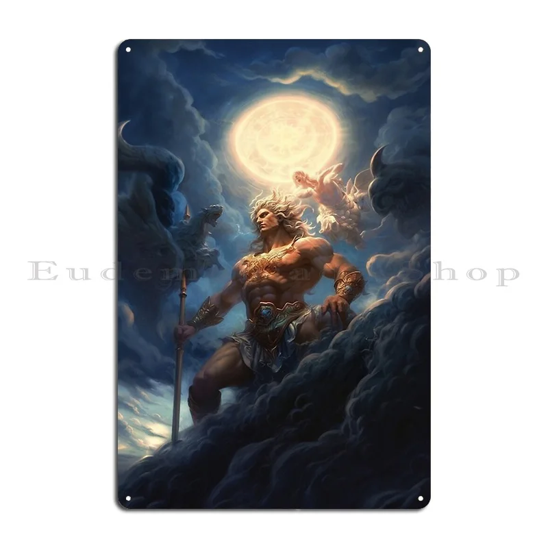 Apollo Greek Gods Metal Plaque Classic Funny Printing Create Kitchen Tin Sign Poster