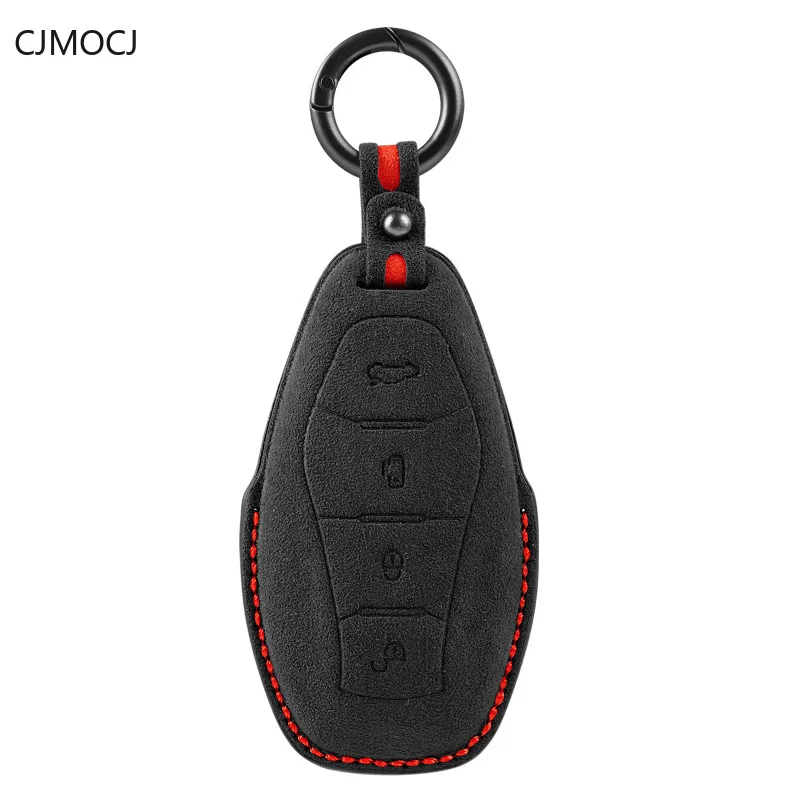 

Universal Key Case for Hongqi H5, HS5, H9, H6, PHEV, EH7, and HQ9 - Premium Suede Leather Key Cover Keybag Keychain