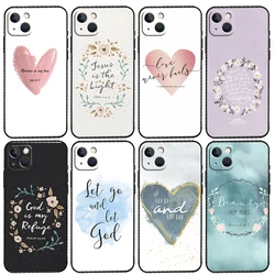 Christian Scripture Phone Case For iPhone 15 14 13 12 11 16 Pro Max Mini X XS XR Max 7 8 Cover Funda