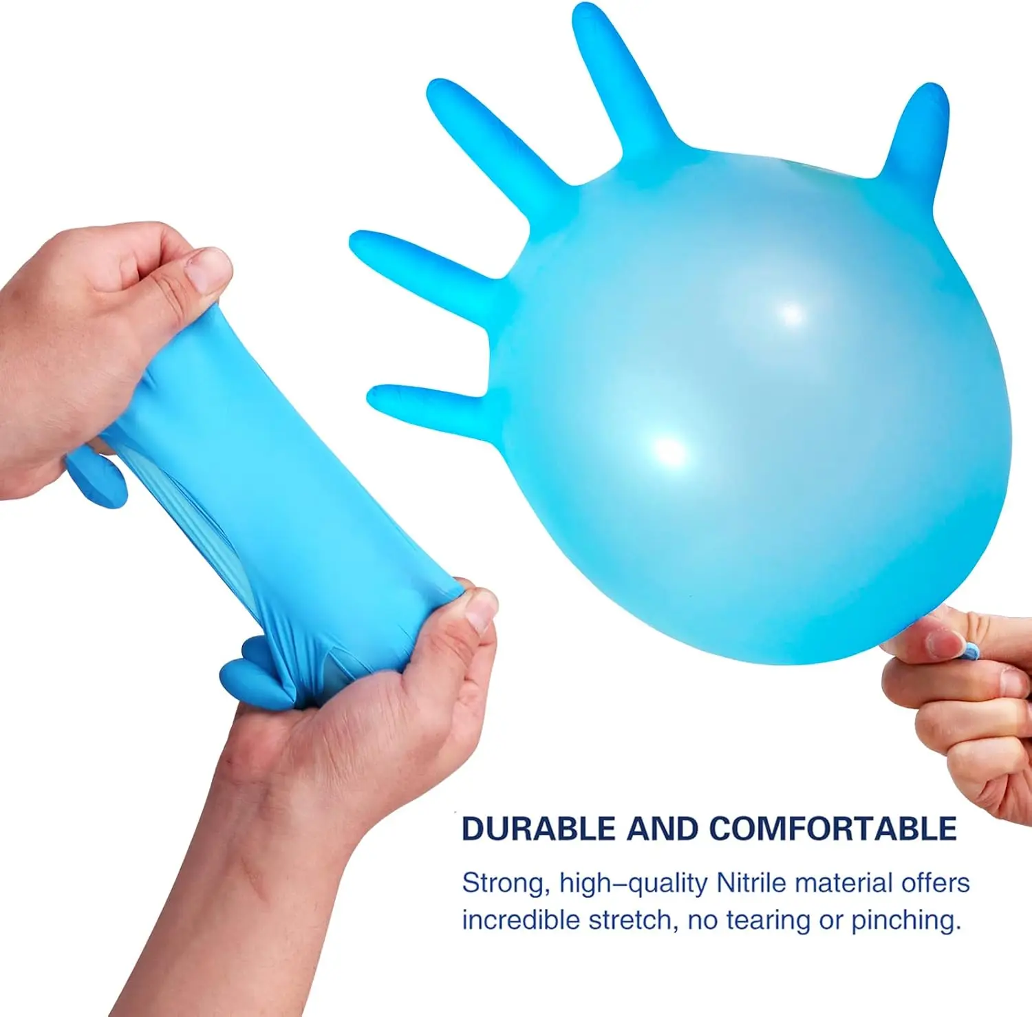 Nitrile Disposable Gloves 4mil Powder Latex Free Touch Screen Non-Sterile