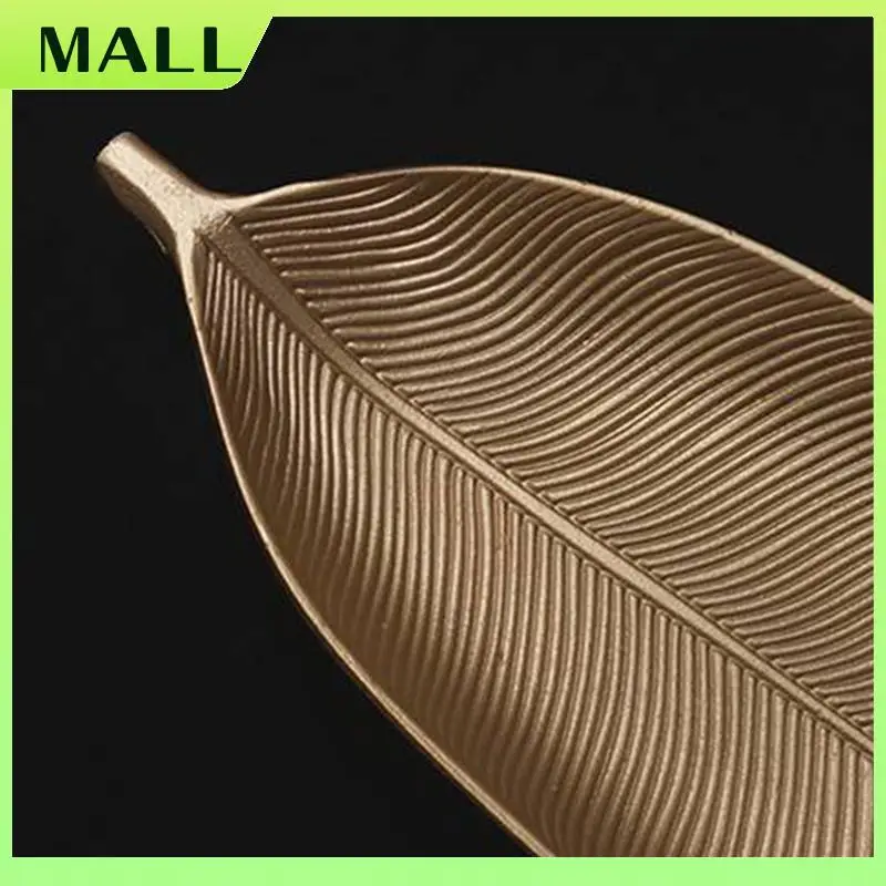 

MALL 5PCS Gold Leaves Nordic Decorative Trays For Fruits, Snacks, And Jewelry Organization