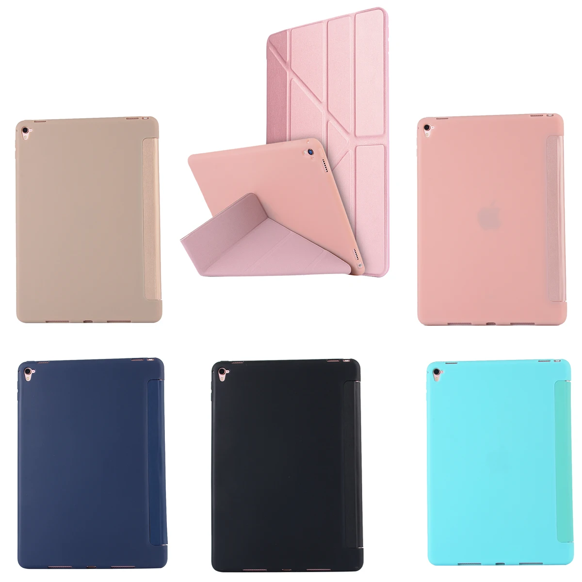 

TPU Tablet Case Funda For iPad Pro 9.7"/ iPad Air 1/2 Shockproof Kickstand Tab Accessories Magnetic Smart Back Fold Holder Stand