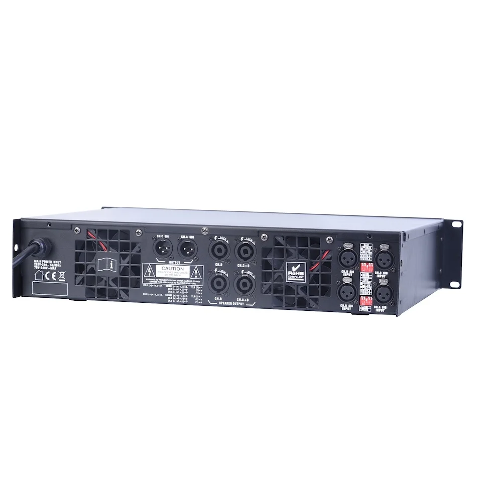 4CH 4*3200 Watts Class D Professional power amplifier PA DJ Subwoofer 20000q for Double 18inch 21inch Prokustk TIP20000