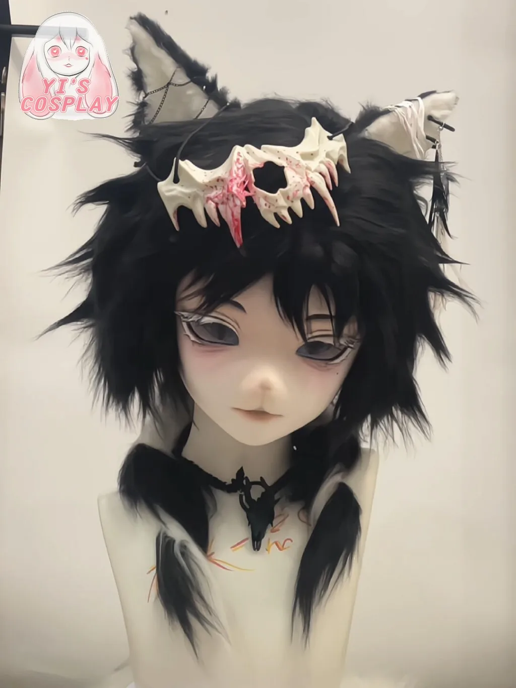 

Yis косплей на заказ пушистая голова голова кигуруми косплей Kemono Fursuit гарнитуры ручной работы Beast индивидуальный меховой костюм Kemono голова