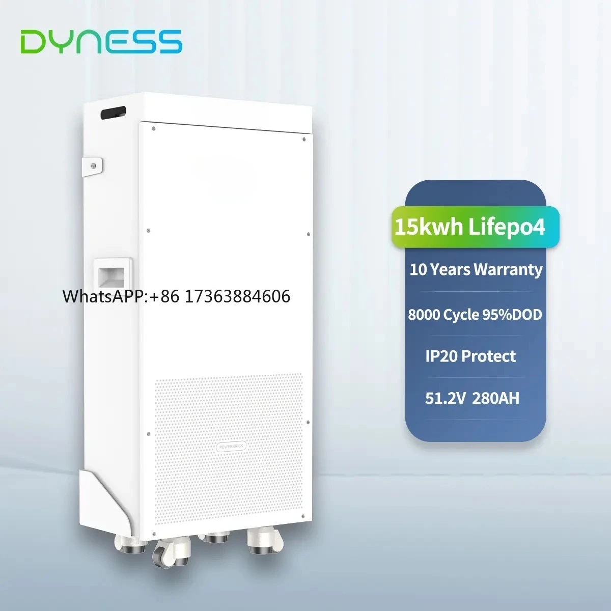 

Dyness Roller Lithium Battery 51.2 Volt 280ah 15KW Battery Lifepo4 Pack Deep Cycle Powerwall Energy Storage System with Wheels