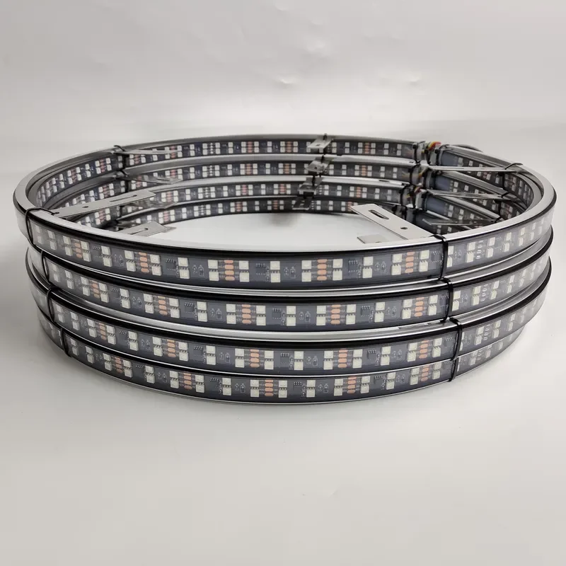 Kingshowstar 2-Row RGBW Car Wheel Light Double Side Multi-Color LED Corner Light for Truck Pickup Remote Control 12V New