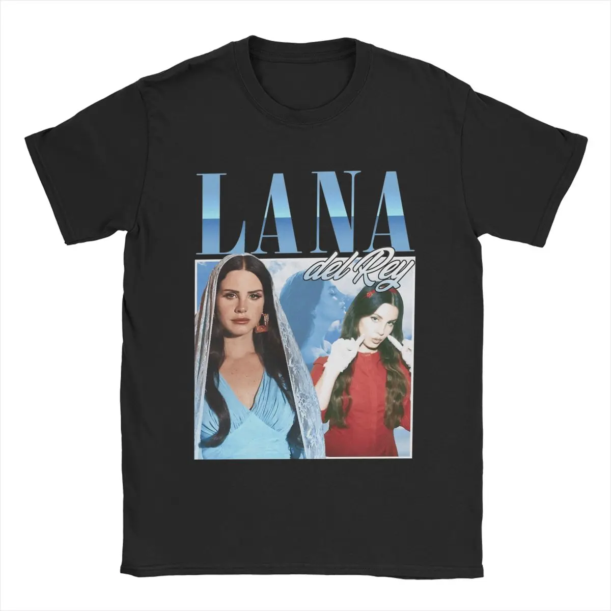 Lana Del Rey Men T Shirts Funny Tees Short Sleeve Round Collar T-Shirt Cotton 4XL 5XL Tops