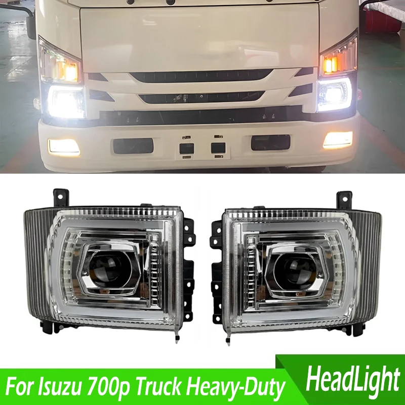 

For Isuzu 700p Truck Heavy-Duty 2PCS Modified Car LED Headlight Fog Light Daytime Running Light Turn Signal Light Driving Light