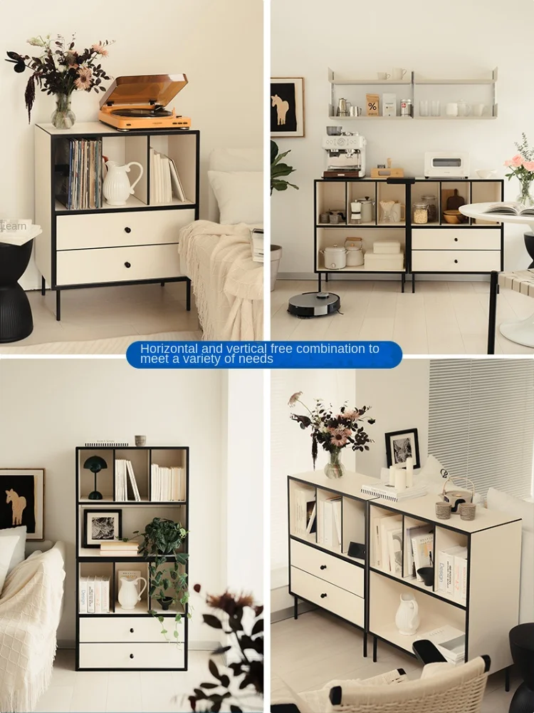 ZC [La Roche Assembled Cabinet] French Bookcase Living Room Display Storage Storage Low Cabinet Floor Cabinet