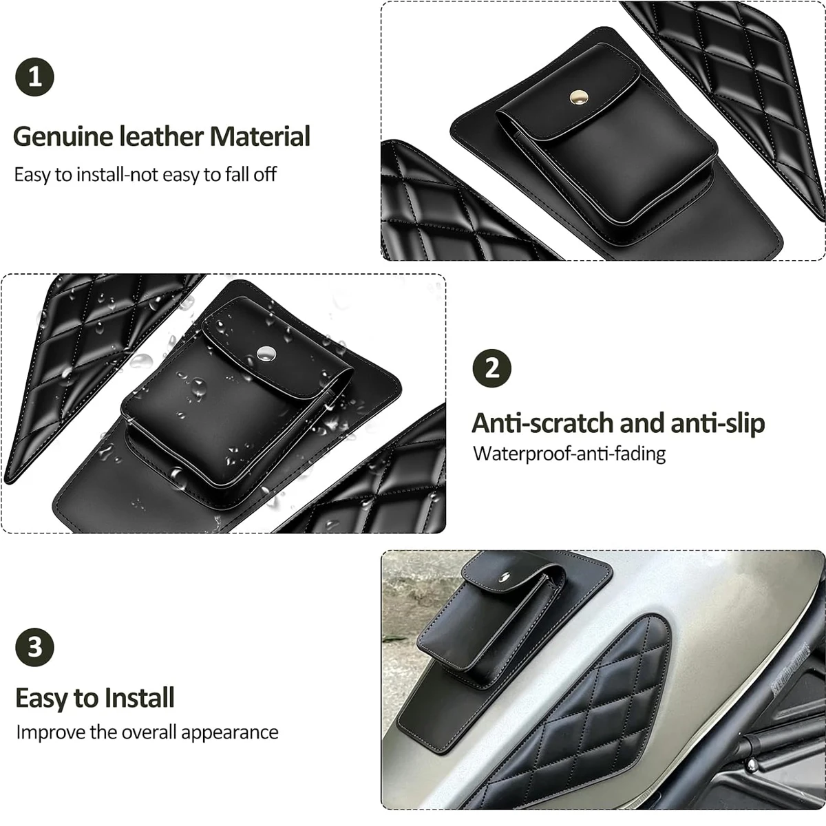 Motorcycle fuel tank sticker storage bag side bag oil pot decoration sticker Fit For HONDA Rebel CM300 CM500 CMX300 CMX500