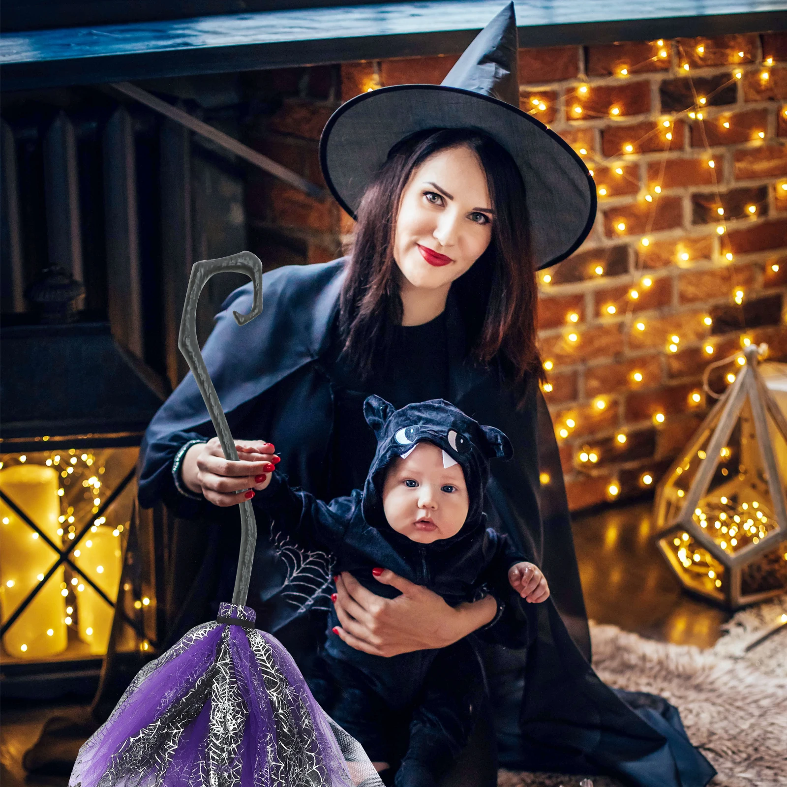 

Ведьма-метла для Хэллоуина, реквизит для метлы, съемный пластиковый аксессуар для Хэллоуина, косплея, вечеринки для костюма-маскарада