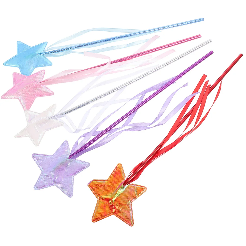 5 pezzi di bomboniere con design a nastro da fata per ragazze, cosplay, spettacoli teatrali, bastoncini da fata decorativi per spettacoli teatrali
