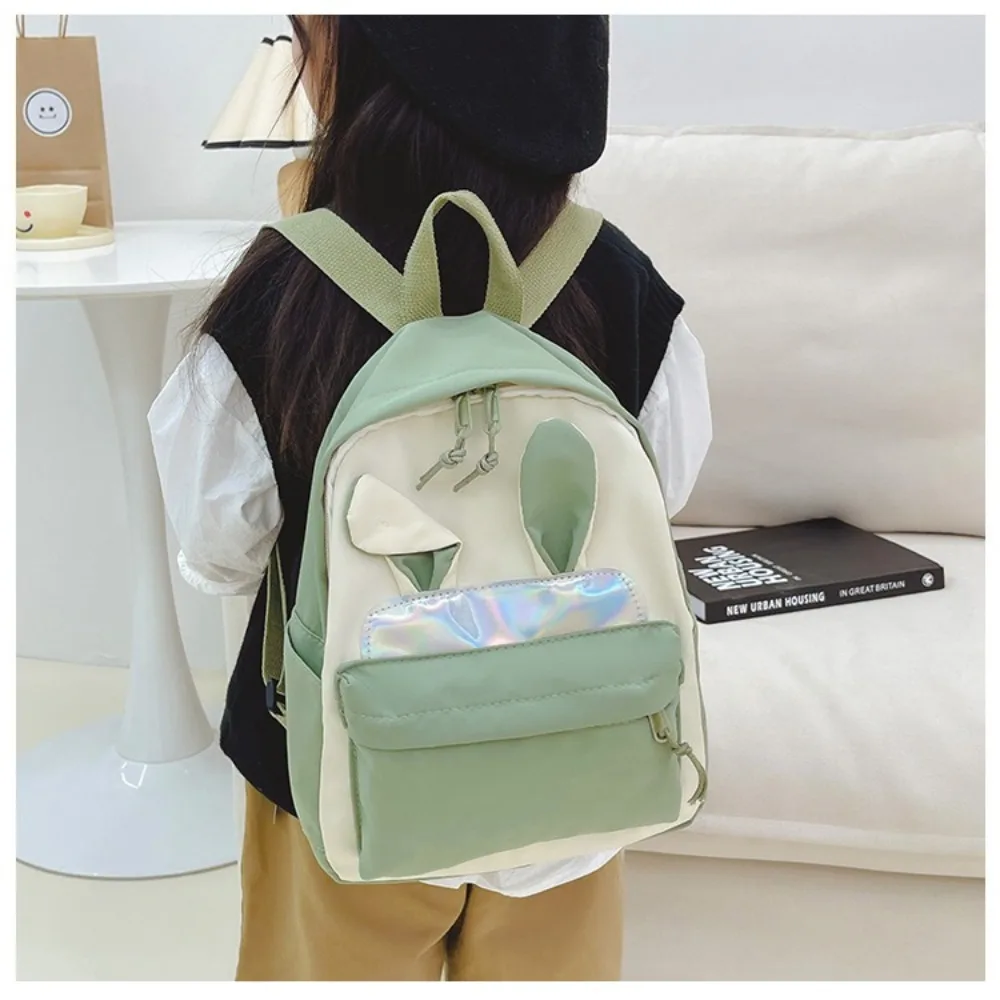 Korean Version Children Rabbit Ear Backpack Canvas Little Fresh Student Schoolbag Lightweight Girl Backpack Boys Girls