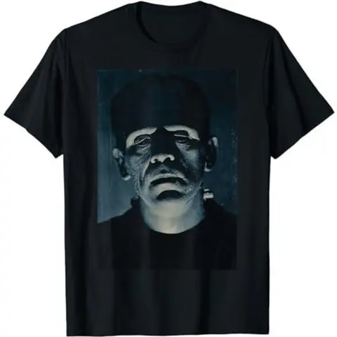 Frankenstein Halloween Horror Vintage Comic Book Retro Movie  Top Original Design Style Trendy Summer Fashion