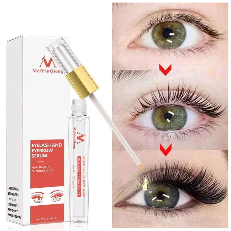 Wimpernwachstumsbehandlungsflüssigkeit, wimpernpflegendes Serum, 3 ml, macht Wimpern länger und voller und dicker