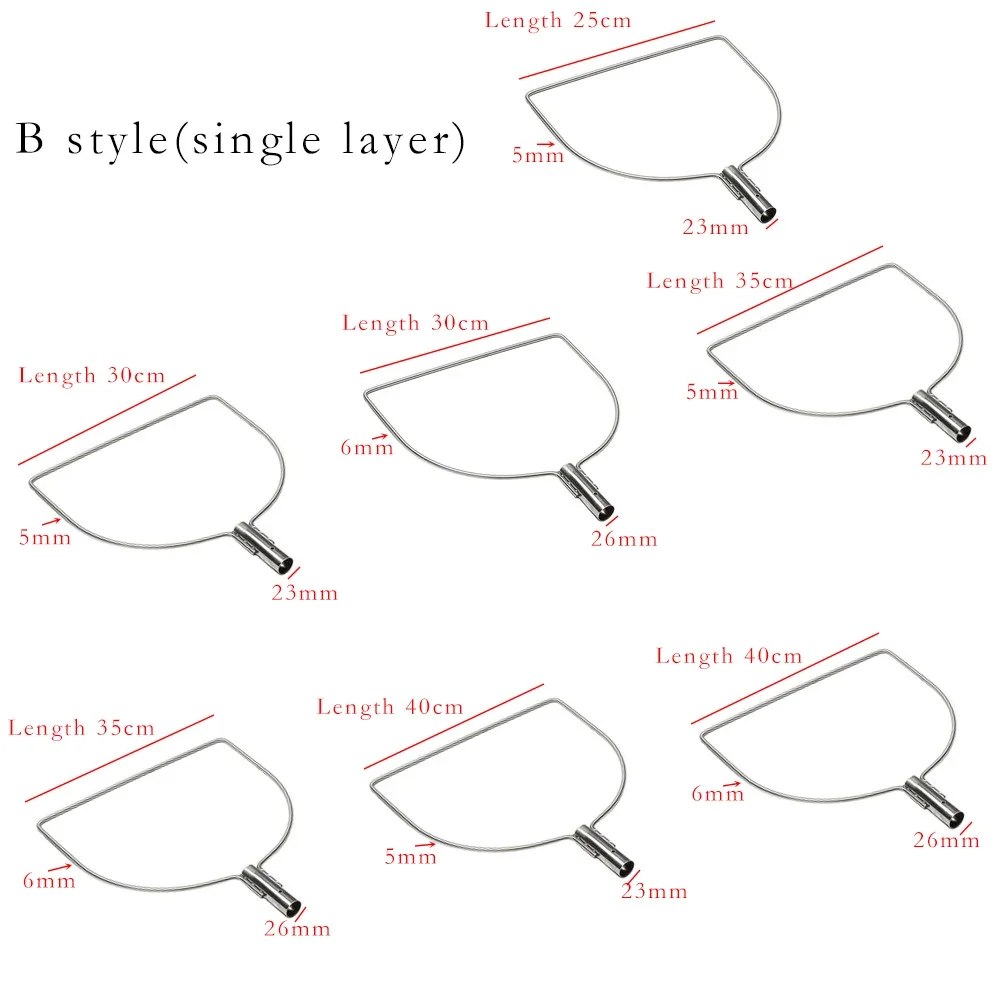Strong Solid Stainless Steel Ring 25cm-40cm for Landing Net Dip Net Tuck Net Red De Pesca Fishing Equariam Outdoor Accessories