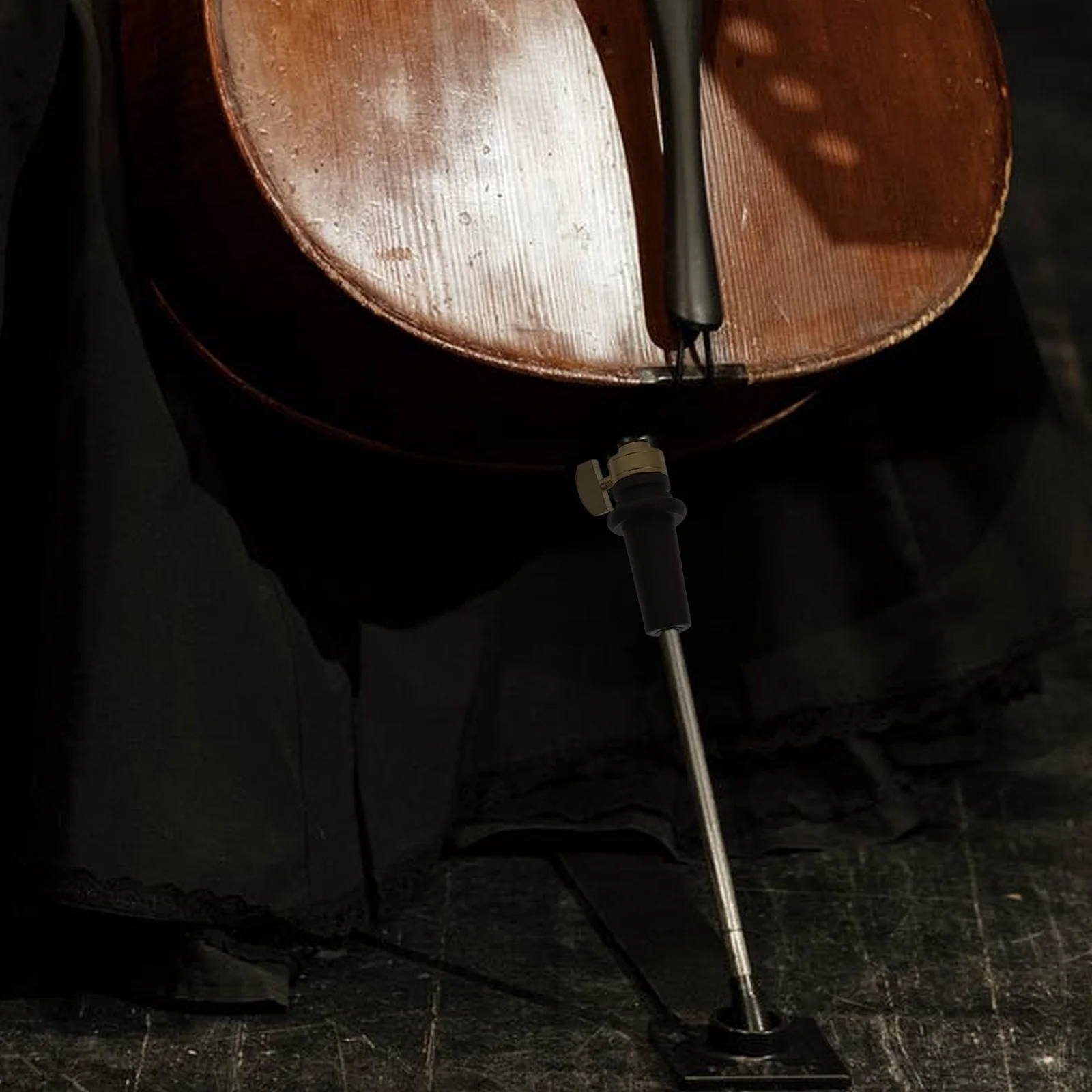 Poste de violonchelo, herramienta de cola de varilla de ébano, eje de soporte, pasador final, soporte de clavija final para anclaje de suelo