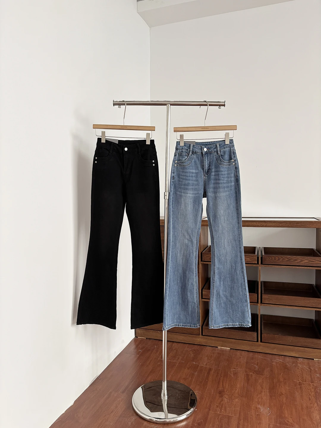 

High Waist Straight Leg Micro Flare Denim Jeans Women's Summer Slim Fit Elastic Long Casual Pants Trendy Chic Leg Lengthening