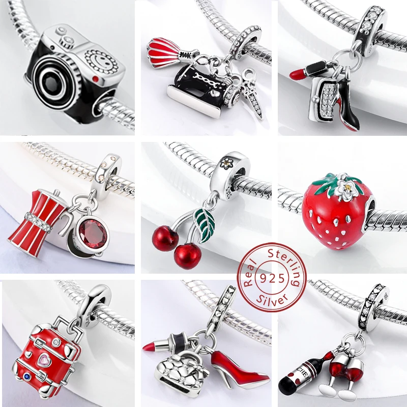 Charm Hot Sales 925 Silver Original Charms Beads Fit Pendant Charm Bracelet Dangle for Women DIY Fine Jewelry Making