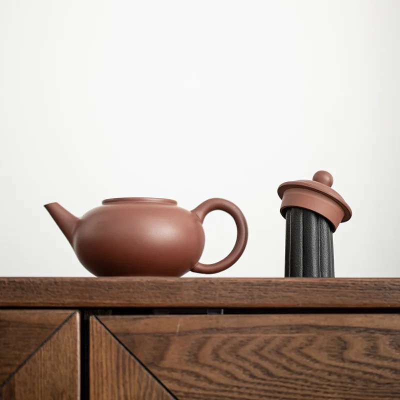 Ceramic Black Pottery Cover Purple Clay Pot Cover Holder Kung Fu Tea Utensils Tureen Decoration Teapot Lid Rest Pad Small Shelf