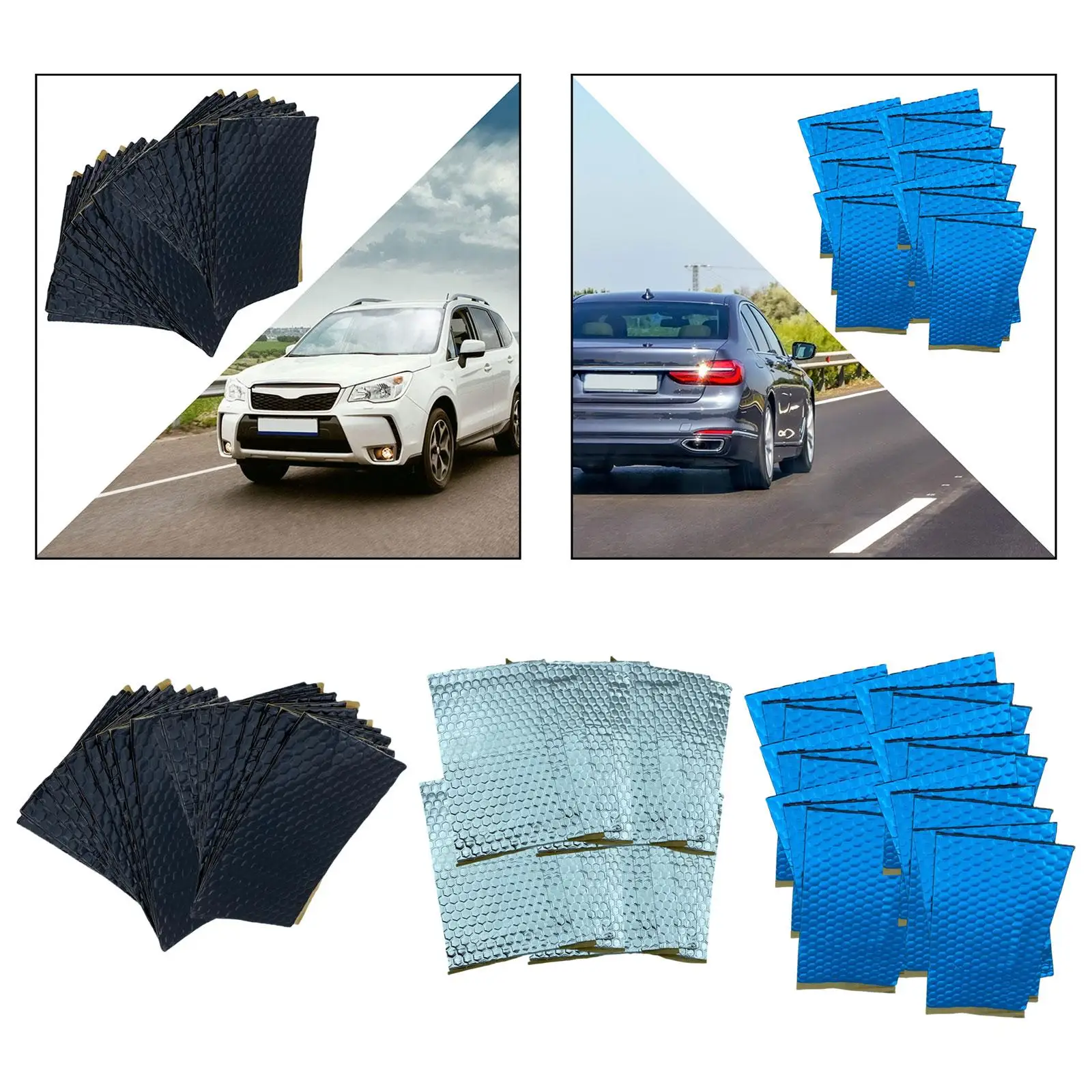 20x Car Sound Deadening Mat Heat Insulation Noise Insulation and Dampening Self Adhesive Heat Sheet Truck Car Sound Deadener