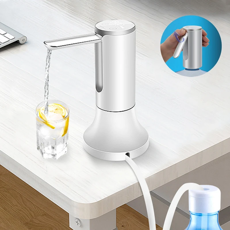 Electric Water Gallon Pump Foldable Automatic Water Dispenser Rechargeable Desktop Smart Drinking Water Pump