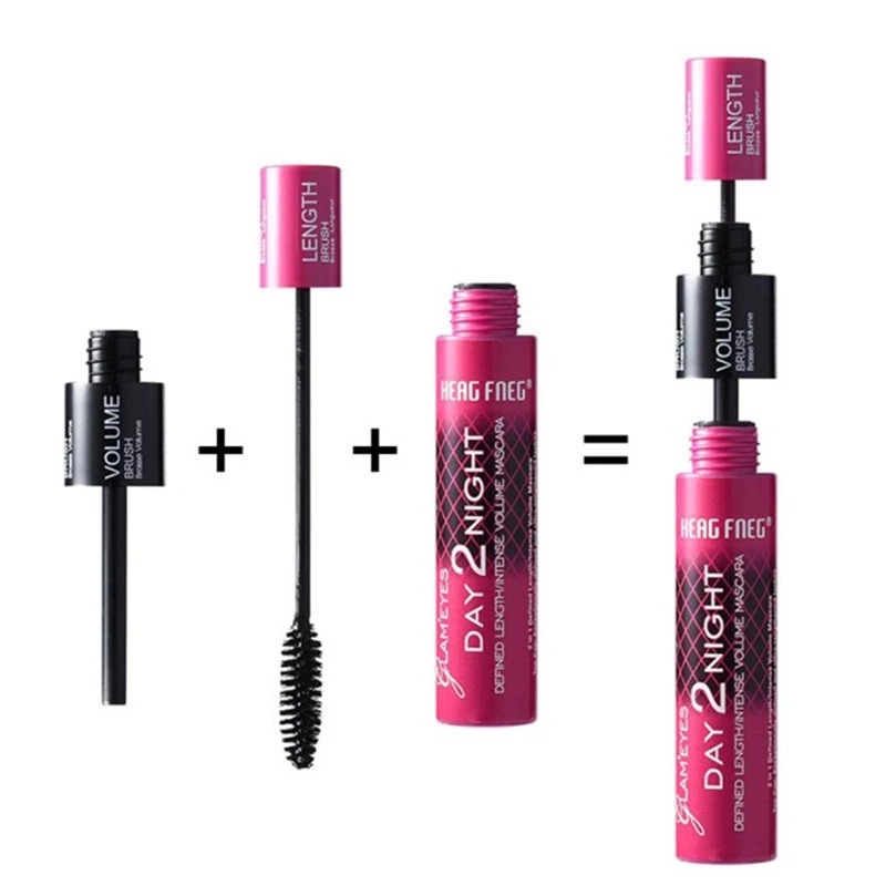 Black Curled Lashes Mascara, Alonga os Cílios, Volume Extra, Longa Duração, Impermeável, Natural, Secagem Rápida, Maquiagem Feminina