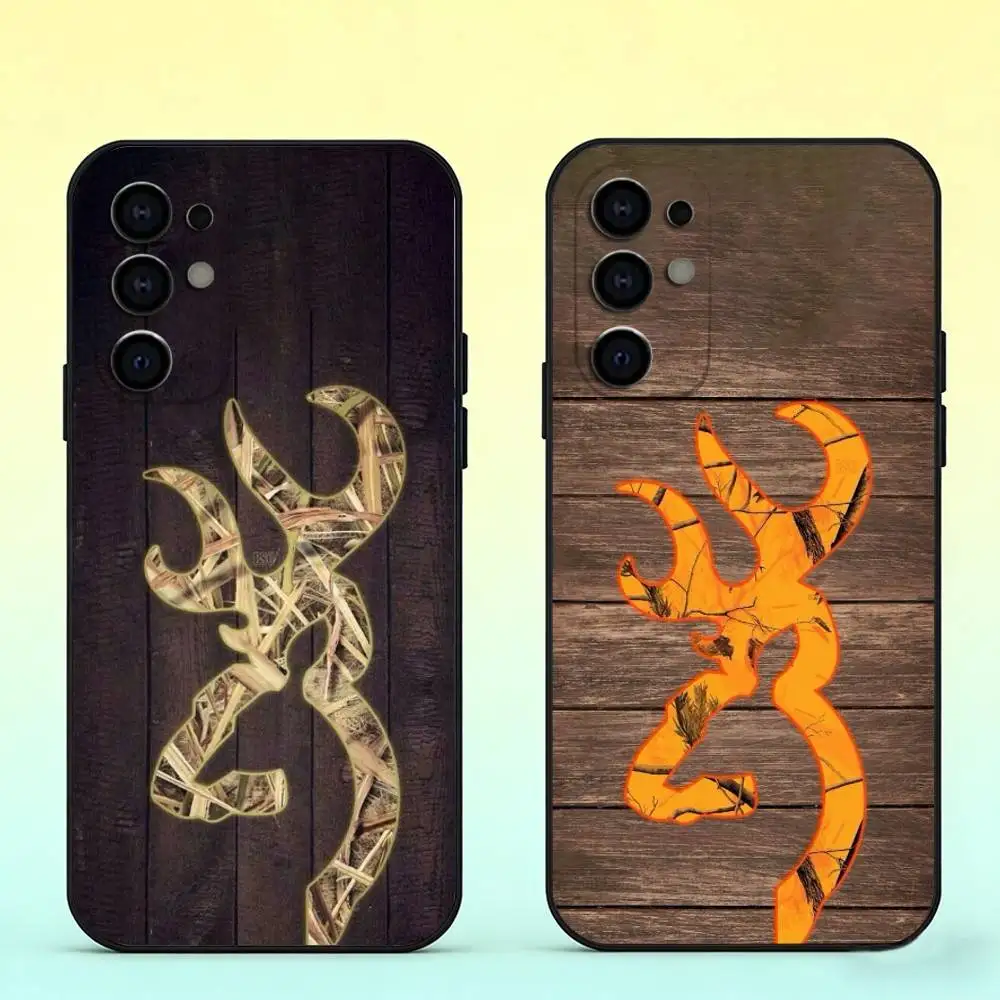 Deer Hunting Camo Phone Case For Samsung S25,S24,S21,S22,S23,S30,Ultra,S20,Plus,Fe,Soft Silicone Black Cover