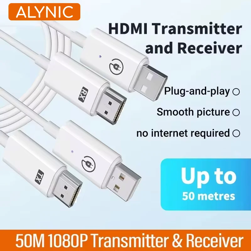 5G 1080P TV Stick 50M Wireless HDMI Video Audio Transmitter Receiver Extender Display USB Adapter Dongle For Monitor ProjectorPC