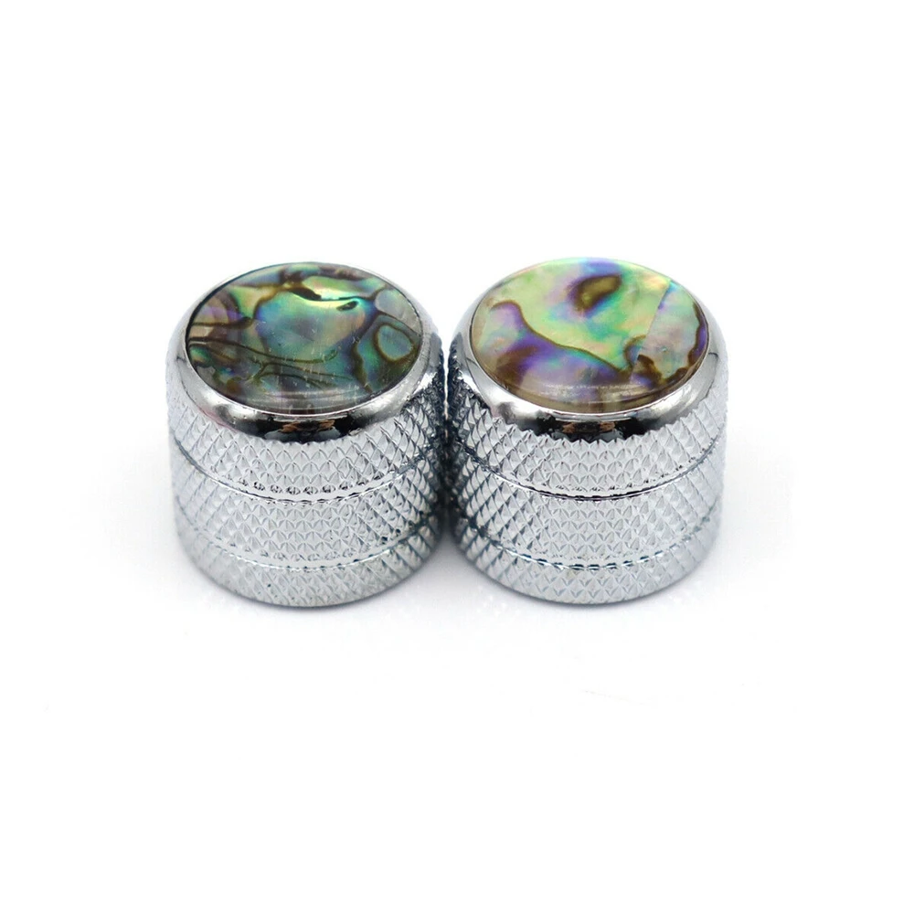 2pcs/4pcs Metal Shell with Inlaid Shell Guitar Dome Knobs or Bass Knob for TL Guitar