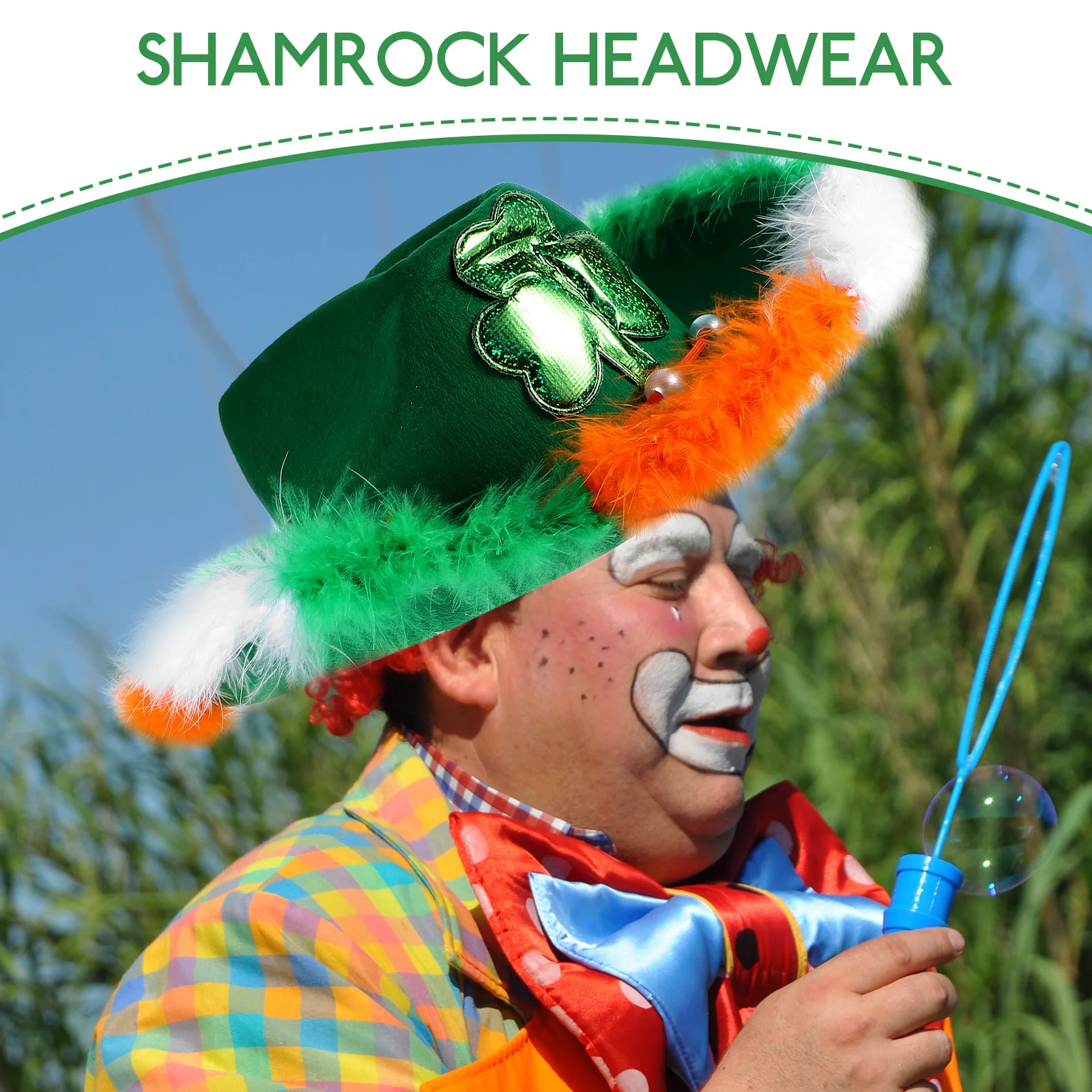 

Irish St Patricks Day Shamrock Cowboy Hat Party Decoration Hat Irish Party Headwear St Patricks Day Hats for Men