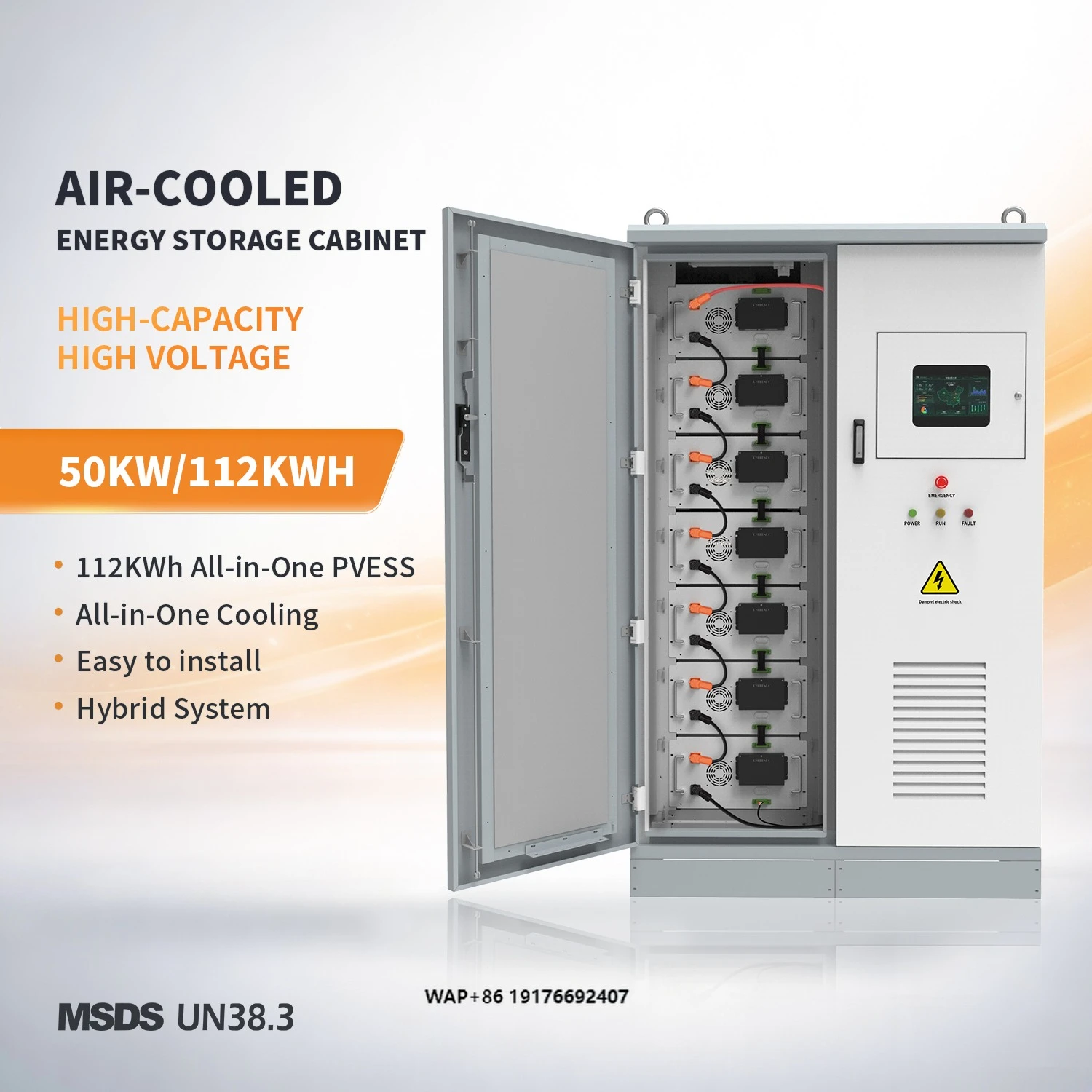 Oem BESS Lithium Battery Storage Container 112Kwh 200Kwh 500Kw 1MWh Solar Energy Storage System for Industrial Use