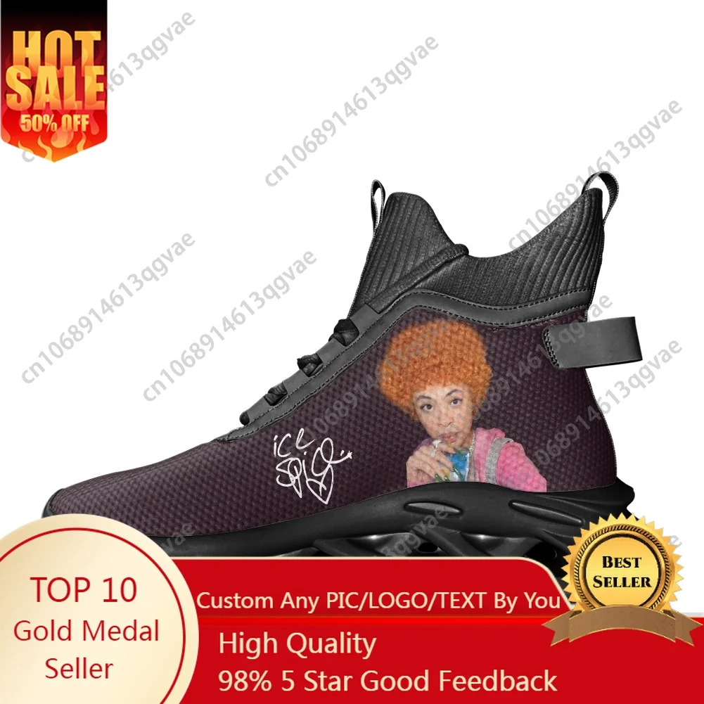 

Ice Spice American Rapper Munch High Top Flats Sneakers Mens Womens Sports Running Shoes Lace Up Mesh Footwear Custom Shoe