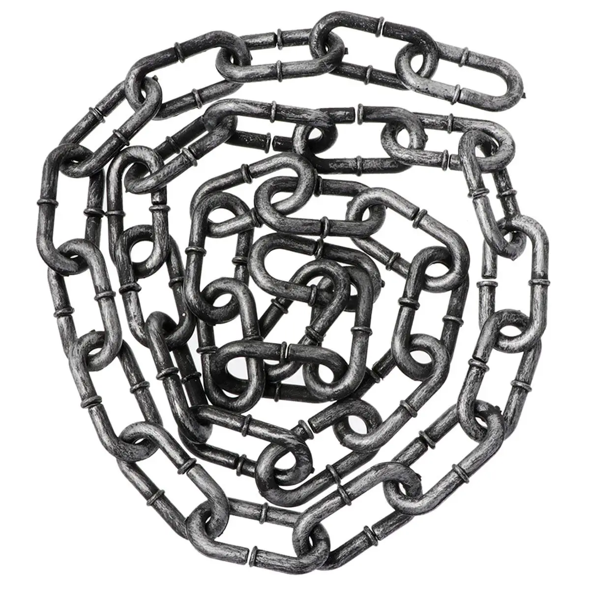 

Simulated Rusty Iron Chain 1M Golden Plastic Fetter Props for Halloween Costume DecorationsHaunted House Scene Layout